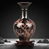 Jingdezhen Ceramics Black Glazed Plum Blossom Pattern Vase Ornaments Living Room Flower Vase 2