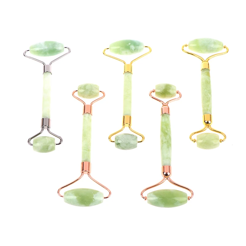 Double Head Scraper Face Guasha Massage Roller Jade Stone Slimming Facial Lift Hands Body Skin Relaxation Beauty Health SkinCare