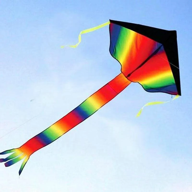 

Huge Rainbow Flying Kite Kids With 100 Meter Kite Line Children Outdoor Game Fun Child Toys Gift adult kites