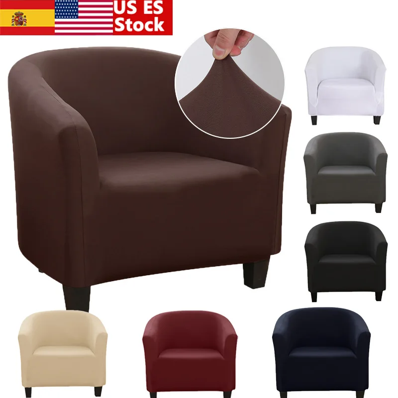 New Spandex Elastic Tub Chair Covers Solid Color Leisure Stretch