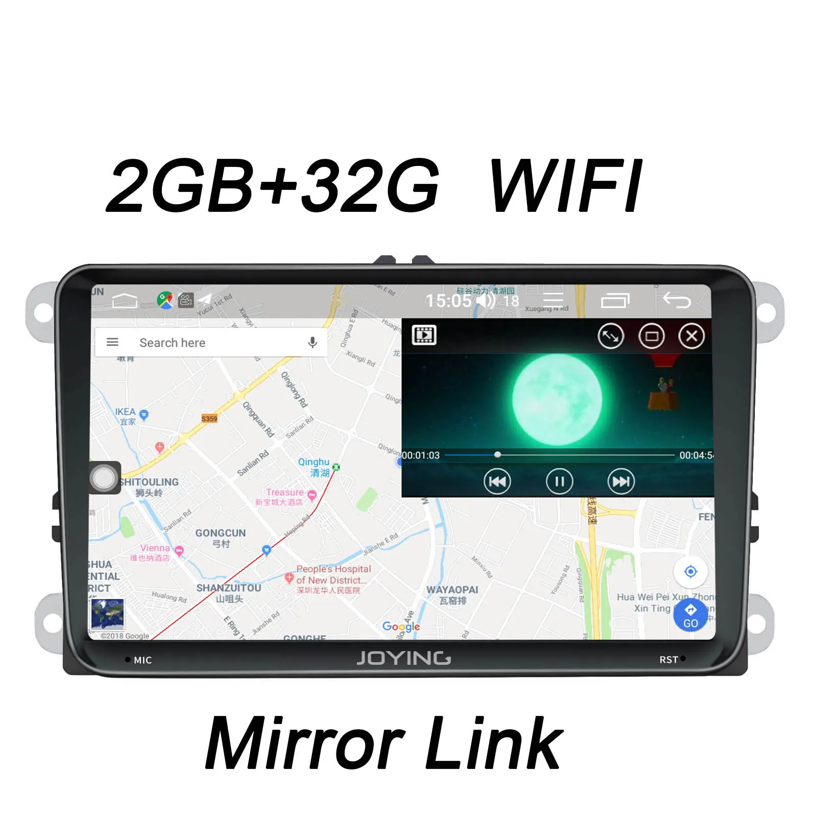 Discount JOYING 2GB RAM Android 8.1 car autoradio stereo DSP for Golf Caddy EOS head unit for Passat Polo Tiguan GPS player for Skoda 1