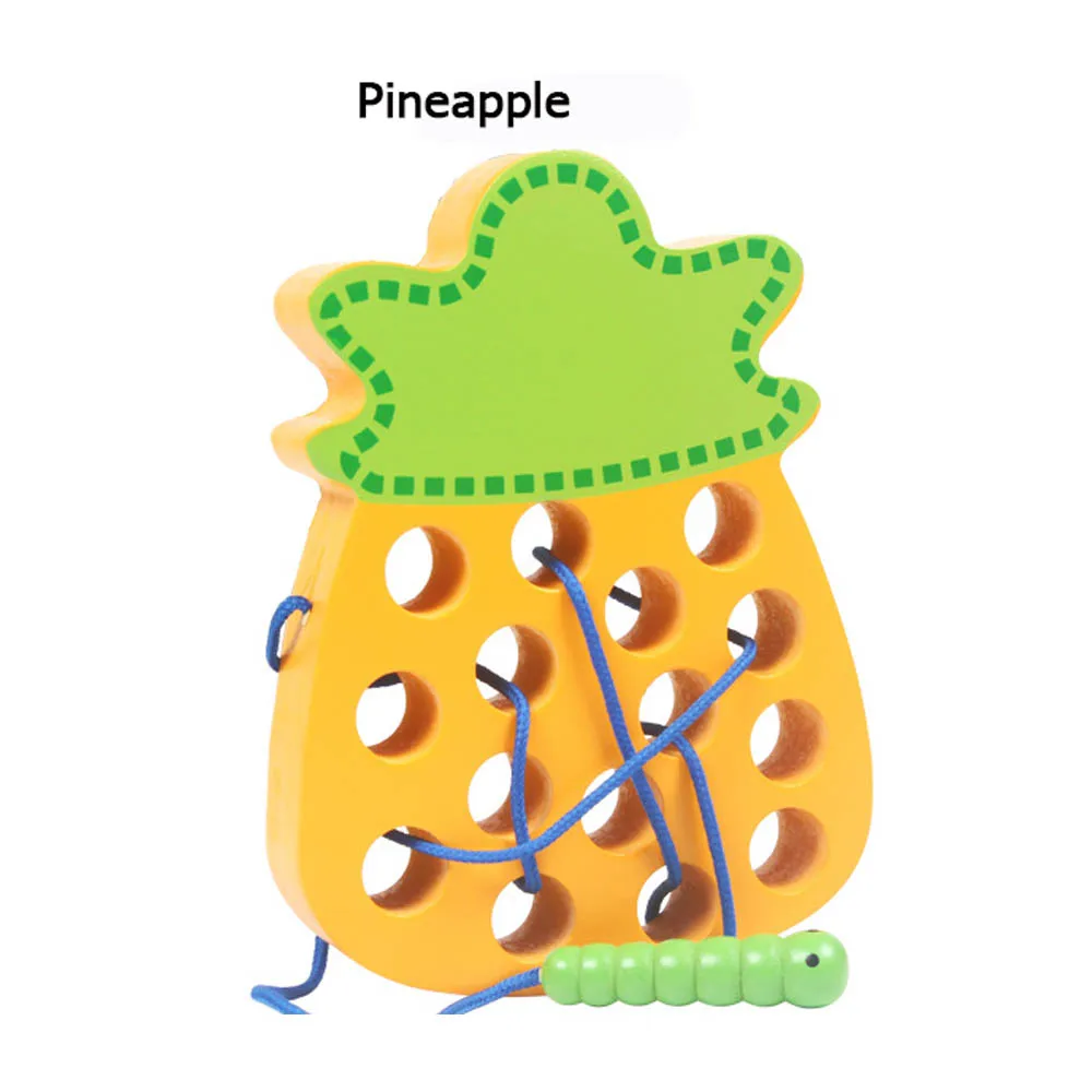 Червь едят яблоко игра дети Монтессори обучающая игрушка резьба деревянная форма раннего обучения познание интеллект детская математическая игрушка