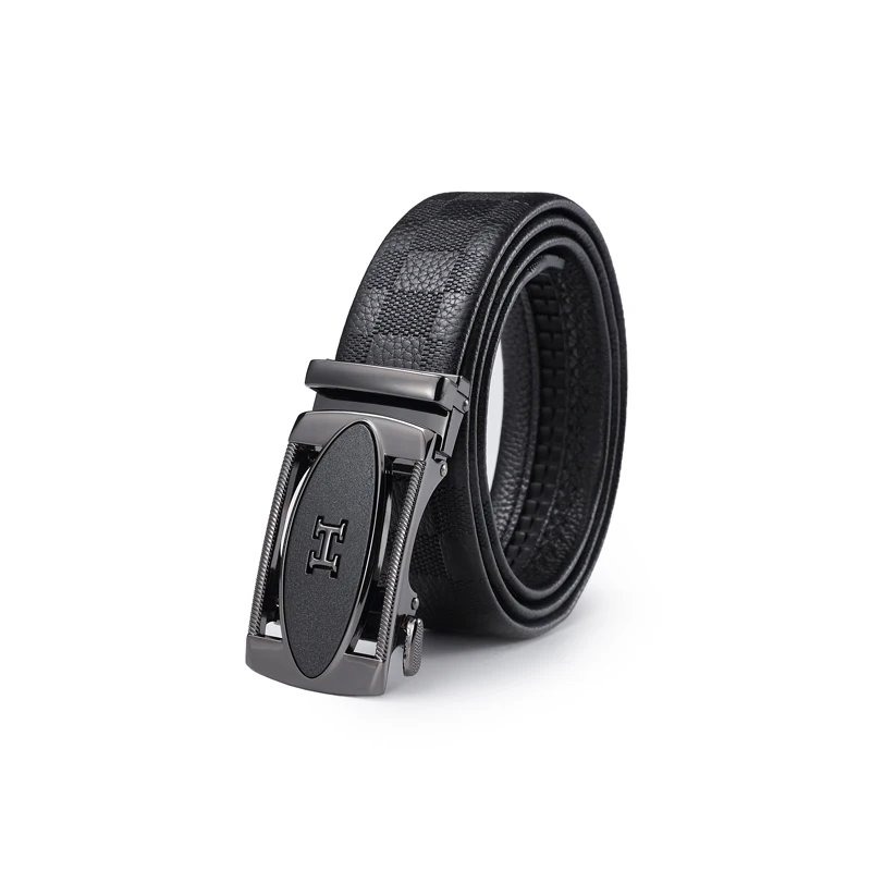 Men's Belt Leather Automatic Buckle Luxury Brand H Buckle Belt Men's Belt Black Strap Original Natural Leather Belt Men's Belt Leather Automatic Buckle Luxury Brand H Buckle Belt Men's Belt Black Strap Original Natural Leather Belt