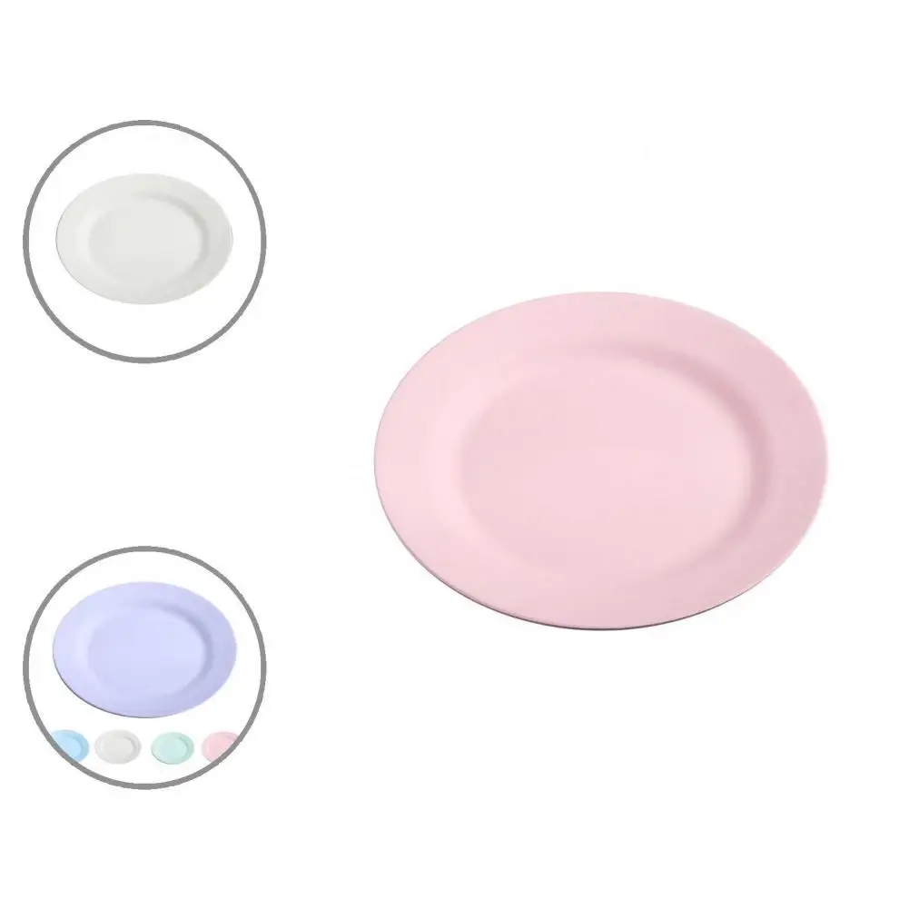 25cm Plates dinnerware Wheat Straw Plates Unbreakable Lightweight Dinner Reusable plastic plate Set Set Dinner