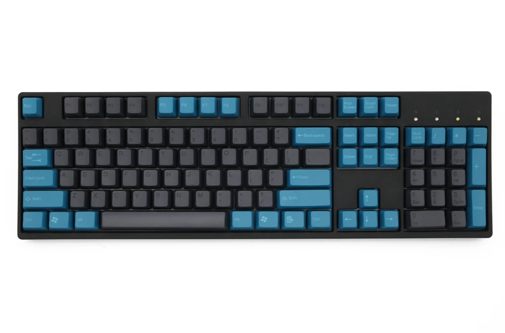 Taihao abs двойные колпачки для diy игровой механической клавиатуры цвет синий серый 104