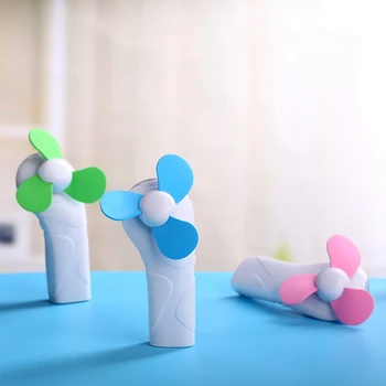 

Summer Portable Cute Mini Fan Sponge Blade Battery Electric Flashlight Handheld Flashlight Fan