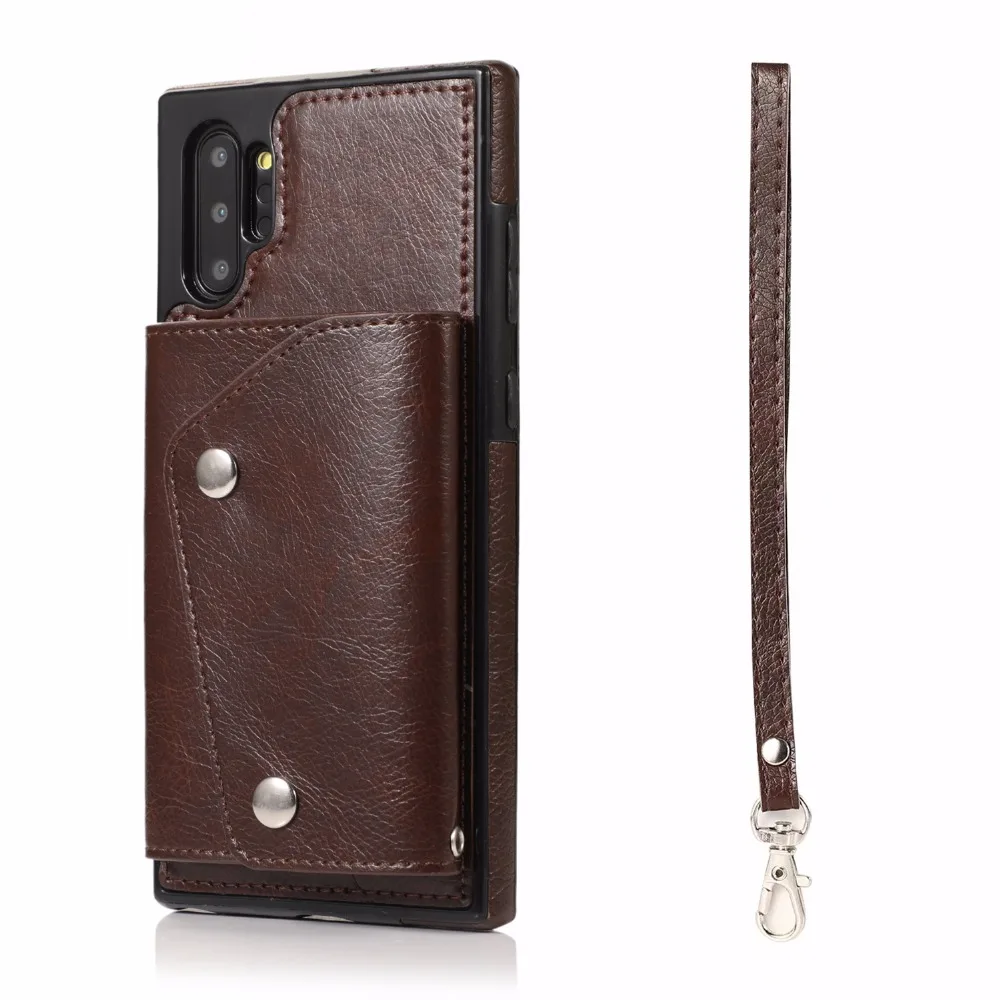 Роскошный кожаный чехол-кошелек в стиле ретро для samsung galaxy note10 pro s8 s9 s10 plus note8 note9 A20 A50 A70 s7edg