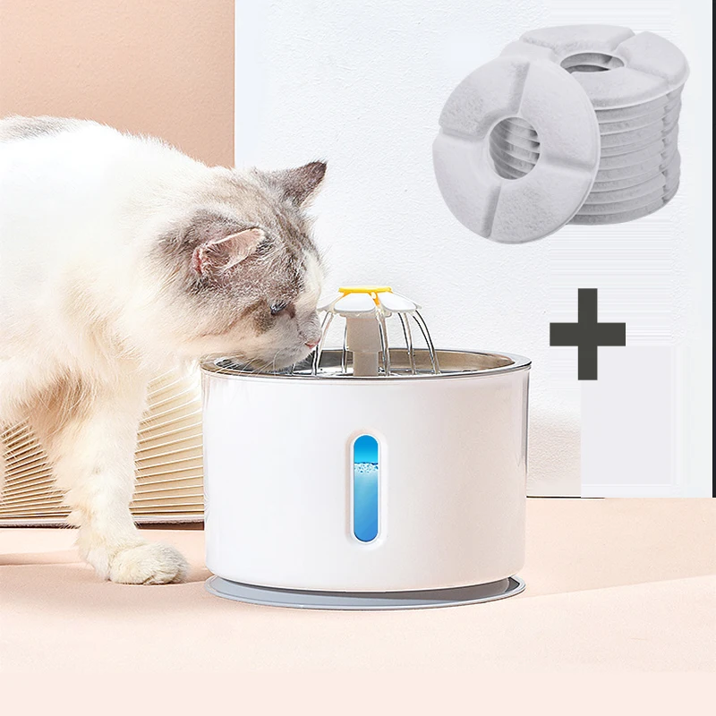 Cat Drinker Pet Water Fountain USB Auto Cats Drinking Water Purifier Small Dog Circulating Water Dispenser Bowl Feeders For  Pet