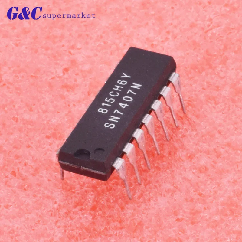

2/5/10PCS SN7407N DIP-14 SN74 hex buffers/drivers with open-collector high-voltage outputs