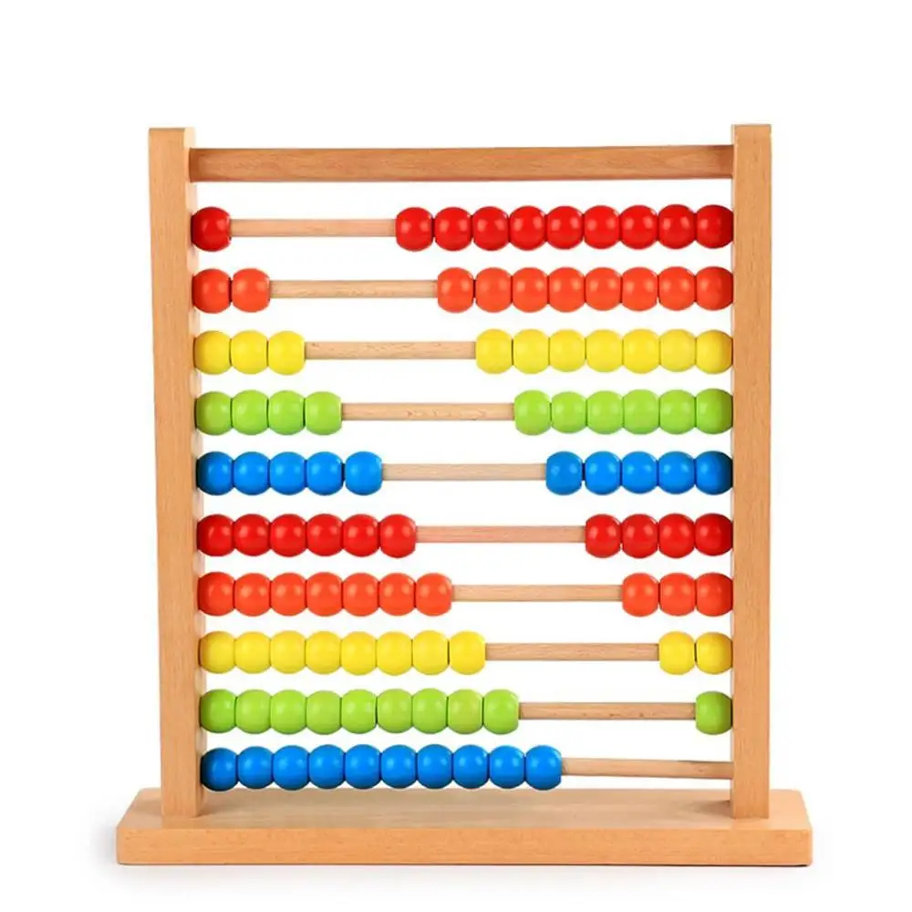 Abacus Free Shipping Wooden Rainbow Abacus Numbers Counting Calculating Beads Abacus Colorful Computing Frame Math Early Learning Toy - Цвет: Abacus