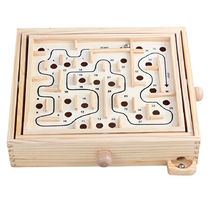 

Wooden Ball Bearing Maze Game Baby Hand-Eye Coordination Children'S Educational Toy Adult Intelligence Early Education Toy