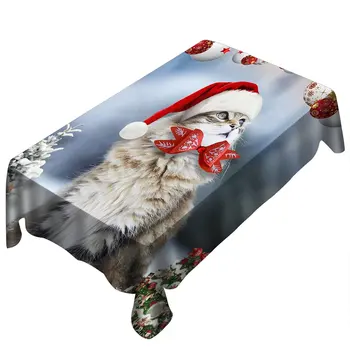 

Digital Printing Stretch Christmas Tablecloth/Chair Cover Christmas Style Simple Modern Table Decoration