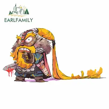 

EARLFAMILY 13cm x 6.9cm for Bloodthirsty Dwarf Sticker Scratch-Proof DIY Laptop Windows Windshield Surfboard Body for Car Decal