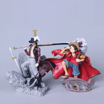 

15-15.5 cm One Piece Action Figure Anime Luffy Mihawk PVC Dolls Collecting Toys for Boys Christmas Birthday Presents