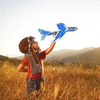 

DIY Kids Bird Shape Aircraft Model Rubber Band Powered Children Foam Plastic Assembly Plane Science Toys Kit Random Color