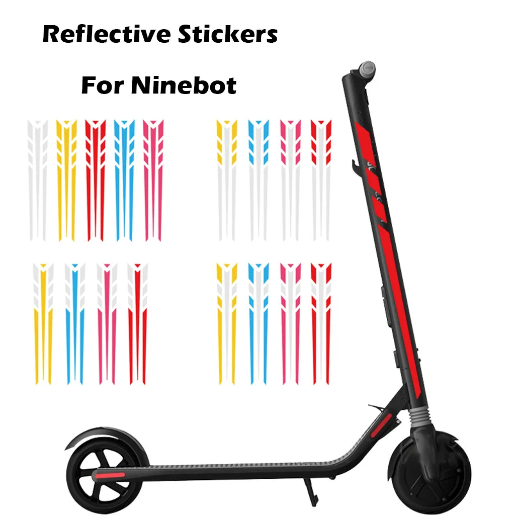 

Stickers On Bike Bicycle FenderElectric Scooter Skateboard Reflective Stickers Decoration For Ninebot ES1 ES2 ES3 ES4 #YL10