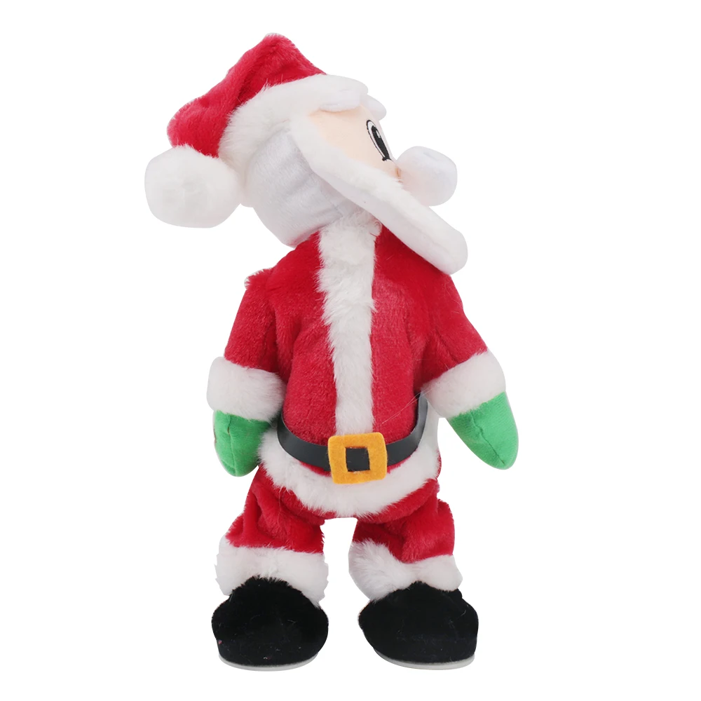 Рождественское украшение, кукла Санта-Клауса, стоящая танцевальная музыкальная игрушка, новогодние домашние декоративные украшения Рождественский подарок для детей