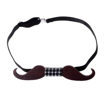 

Man Bow Tie Wooden Tie Trend Accessory Suit Tuxedo for Wedding - One size