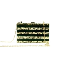 

Fashion Designer Bags Luxury Acrylic Evening Handbag Black Gold Bling Sequin Wallet Clutch Bag Wedding Party Shoulder Crossbody
