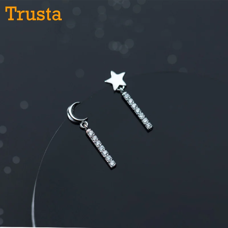 Популярные серьги гвоздики Trustdavis из 100% стерлингового серебра 925 пробы с
