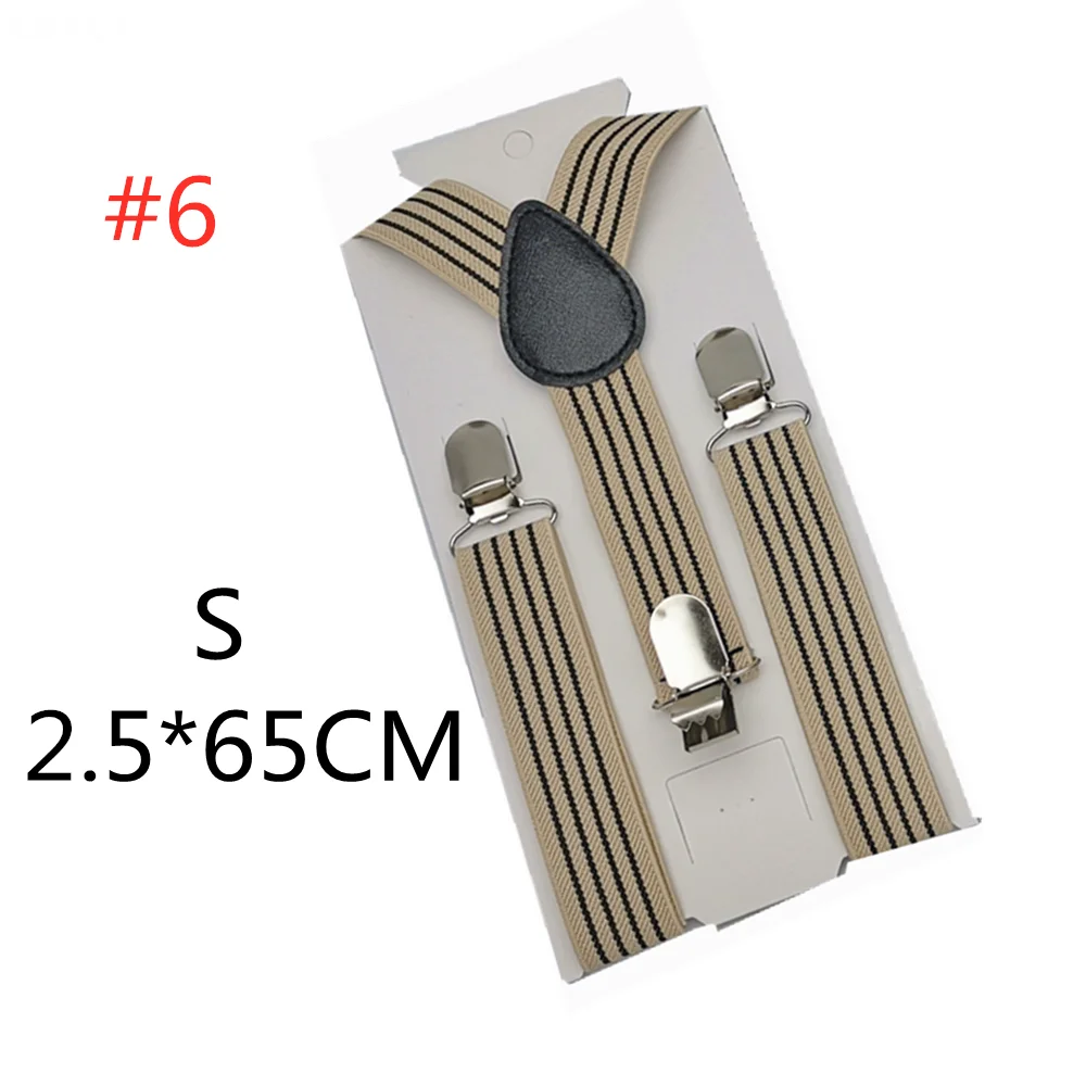 Color 6-65cm Новинка; подтяжки для мужчин, женщин, мальчиков и девочек; цвет красный, белый, Радужный; разноцветные подтяжки в полоску; подтяжки для взрослых и детей; Y-back; подтяжки - Цвет: Color 6-65cm
