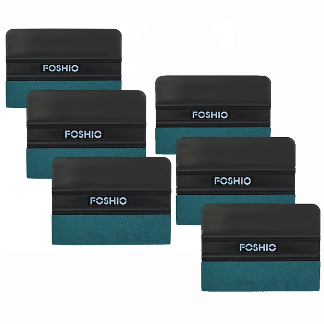 FOSHIO 3/6pcs Wrapping Squeegee for Film Cleaning Carbon Fiber Scraper Sticker Remover Window Tint Glass Vinyl Applicator Tools 6pcs