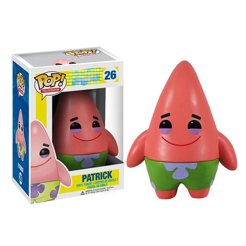 Funko Pop Губка Боб скворд Патрик функо Статуэтка аниме из поливинилхлорида фигурки для мальчиков Игрушки на день рождения подарки Коллекция
