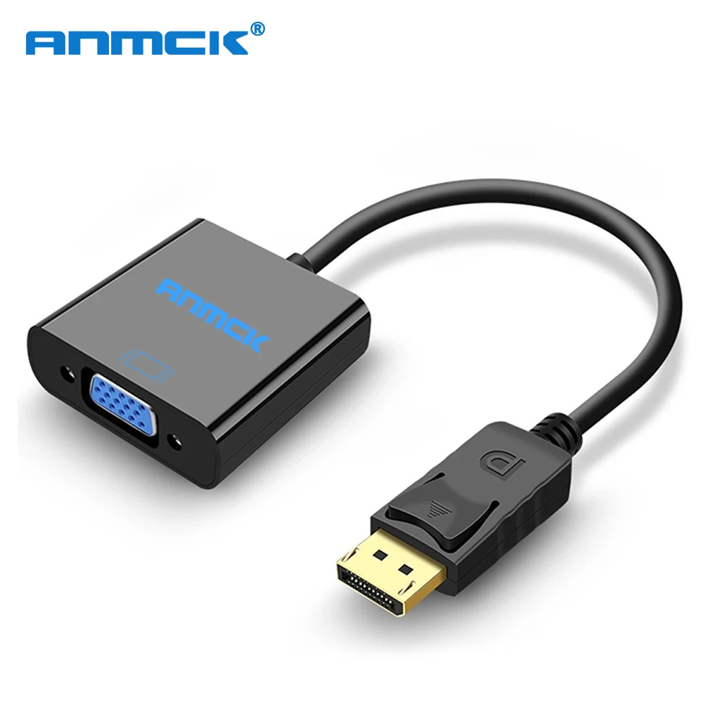 

DisplayPort DP to VGA Adapter Male to Female Converter Display Port Cable for PC Computer Laptop HDTV Monitor Projector