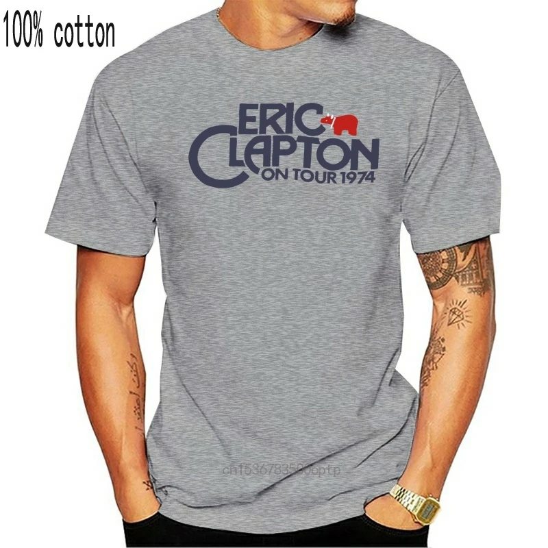Vintage T-Shirt 1974 Eric Clapton on Tour Reprint S - 3XL New Fashion for Men Short Sleeve Top Tee Man/Boy T Shirt Plus Size | Мужская