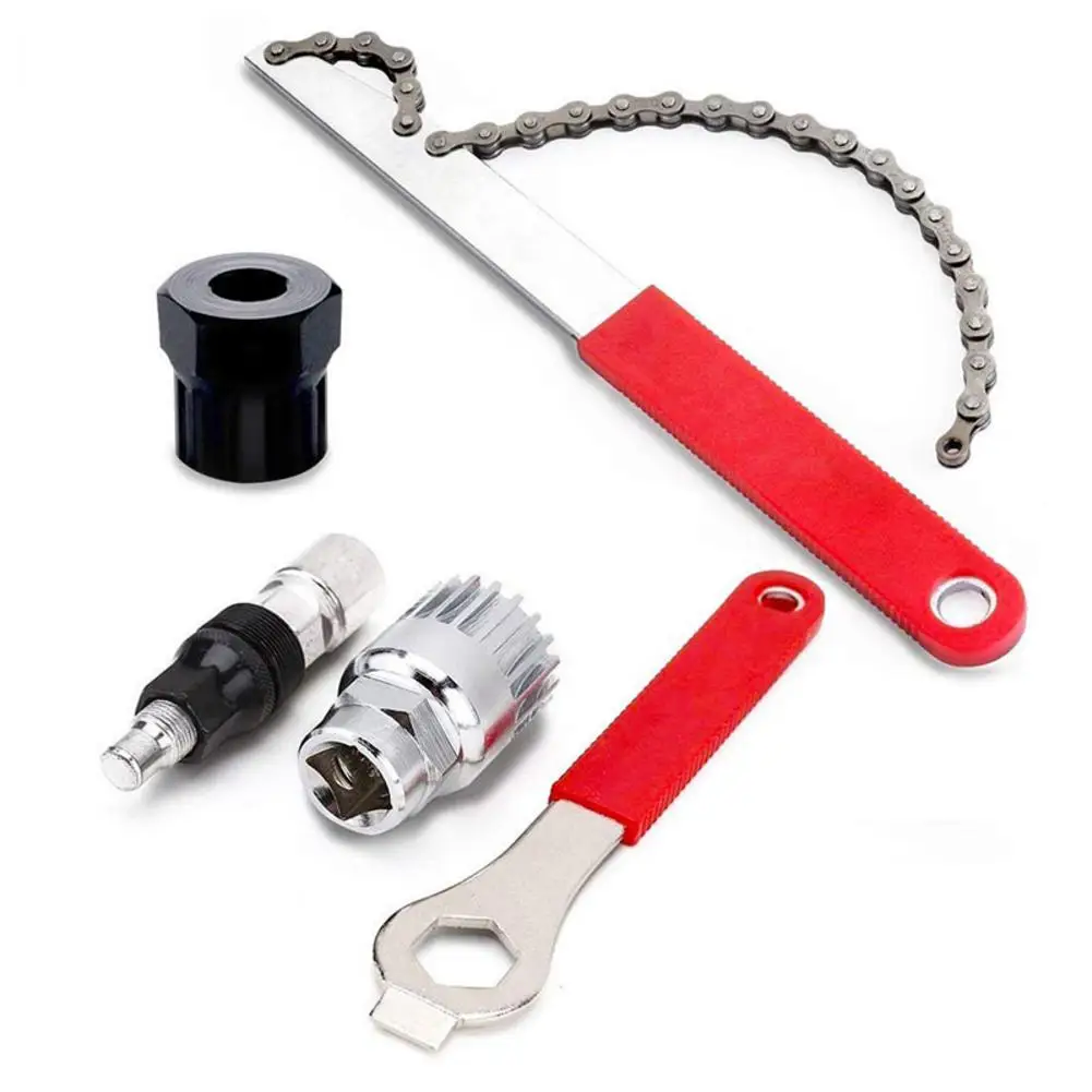 

MTB Bicycle Repair Tool Kits Crank Extractor Flywheel Removal Tools Freewheel Chain Whip Cassette Bottom Bracket Remover Spanner