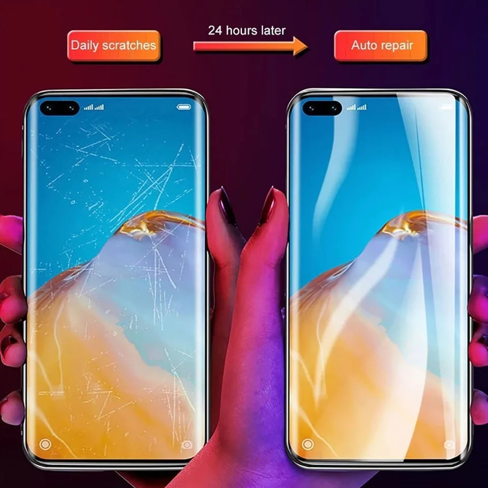 100Pcs Full Cover Hydrogel Film Screen Protector For Huawei P20 P30 P40 Pro Mate 20 30 40 Pro Protective Soft Film Not Glass