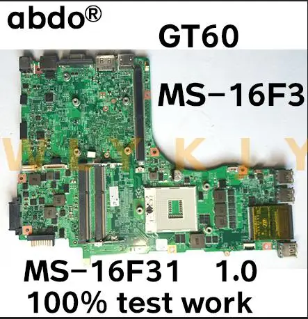 Материнская плата для ноутбука MSI GT60 материнская X58F PGA989 HM77 DDR3 100% тестовая работа |