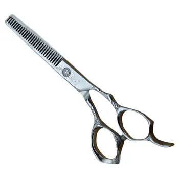 

Two-Sided Scissor Professional Hair Clippers Hairdressing Thinning Scissors for Salon Home (17cm)