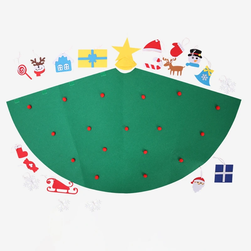 New-Creative Felt Christmas Tree for Kids 3.2Ft Diy Christmas Tree with Toddlers 18Pcs Ornaments for Children Xmas Gifts Hanging