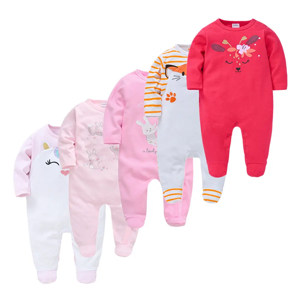 Baby Pyjamas 5pcs Girl Boy Pijamas Bebe Fille Cotton Breathable Soft ropa bebe Newborn Sleepers Baby Pjiamas