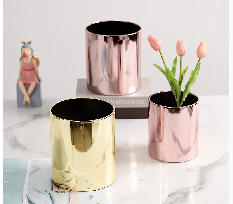 Золотой век светильник роскошный Европейский современный ваза украшение креативная гостиная сушеные цветочные композиции набор цветов