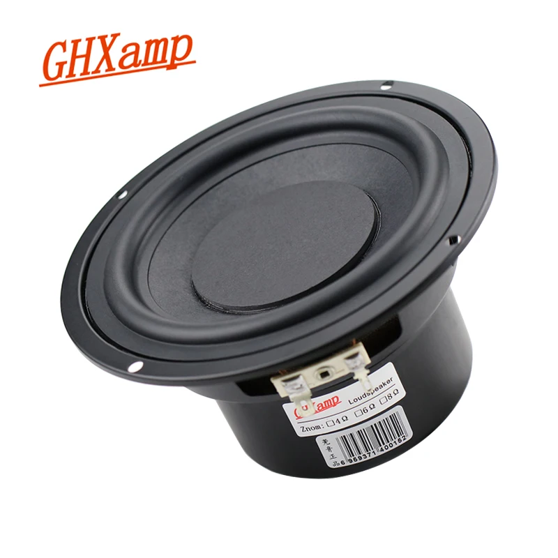 GHXAMP 5 дюймов 4 Ом сабвуфер HIFI динамик низкочастотный 40 Вт 45 Гц-5 кГц для 2 1 аудио DIY |