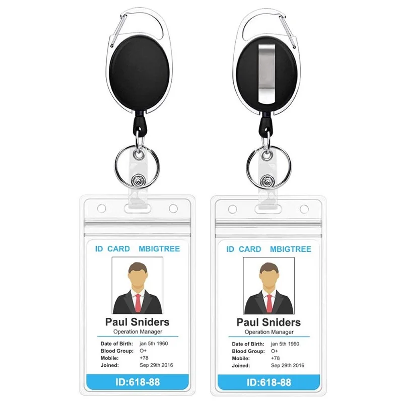 1pcs Retractable ID Badge Holder PU Leather Porte Bus Pass Case Cover Transparent Men Women's Bank Credit Card Holder credit card holder,card holder,card wallet,id card case,id card holder,business card holder