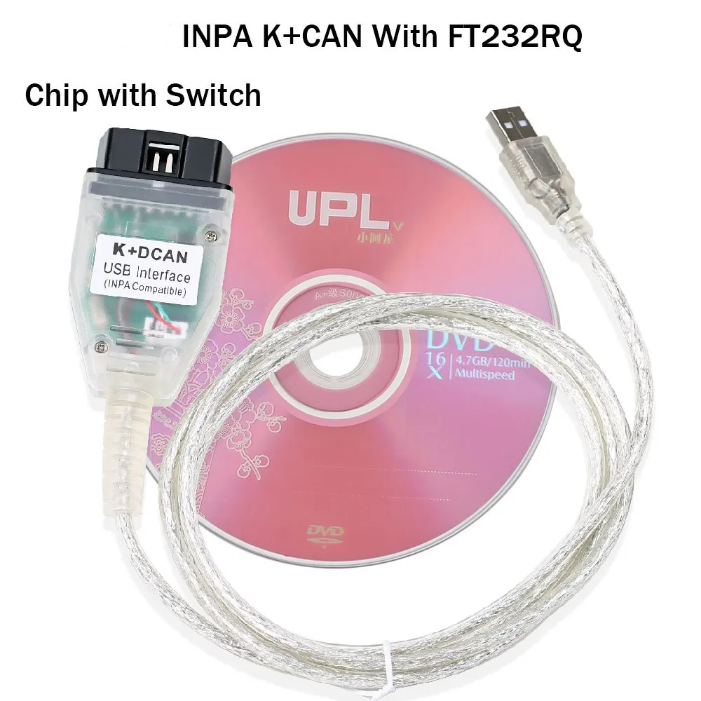 Лучшая цена для BMW INPA K + CAN с чипом FT232RQ DCAN USB интерфейс Полная диагностика 1998 по 2008
