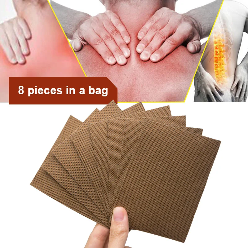 8Pcs/bag of Seven Types Tiger Balm Herbal Plaster Pain Relieving Pain Joint Arthritic Body Patch Medical Ointment