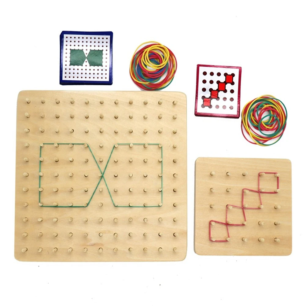 Math With Card Inspire Imagination Early Education Nail Geometry Board Set Kids Toy Space Figure Funny Intelligence Graphical