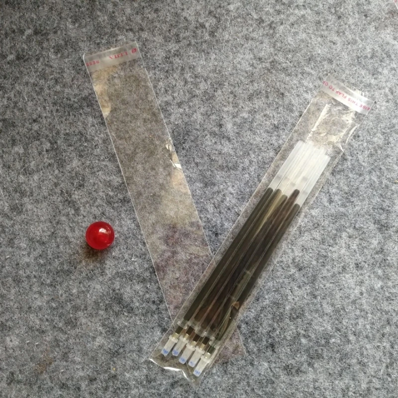 1000pcs 3cm Wide Transparent Self Sealing Plastic Bags Gift Jewelry Packaging Bag Cellophane Long Pen Pencil Bag Slender Bag