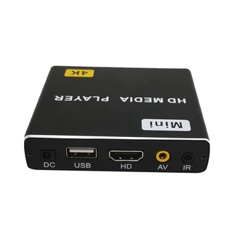 

MINI 4K Full HD 1080P Media Player with SD/USB/HDMI/AV/Autoplay Support 4K H.265/H.264(EU Plug)