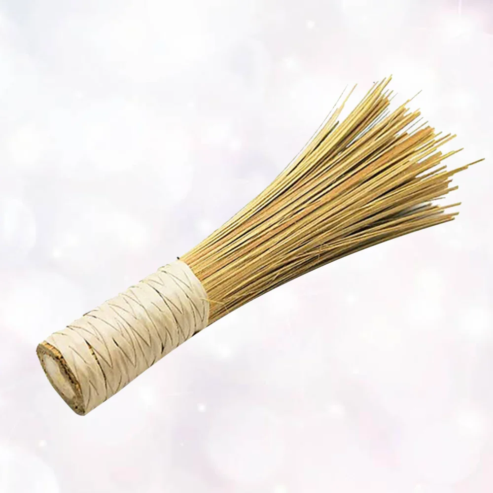 Bamboo Wok Cleaning Whisk Brush Household Kitchen Clean Tools with Comfortable Handle for Kitchen Cleaning Scrubber