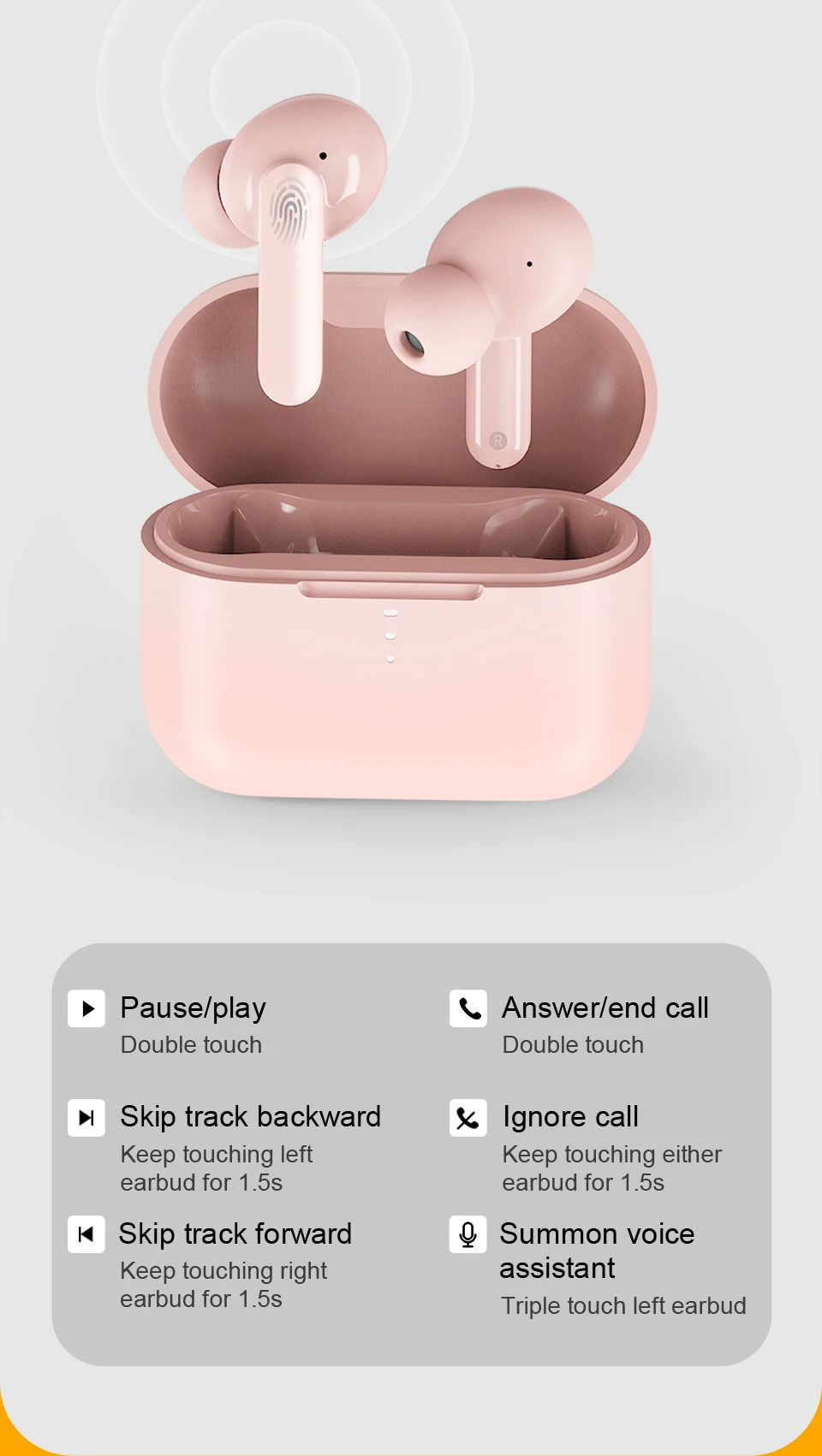 QCY T10 True Wireless Earphones 4 Microphone Noise Cancellation