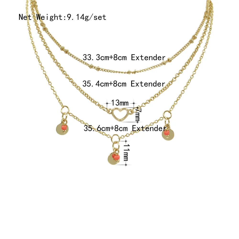 Fashion Tiny Heart Dainty Initial Necklace Gold Color Choker Necklace For Women Pendant Jewelry Gift