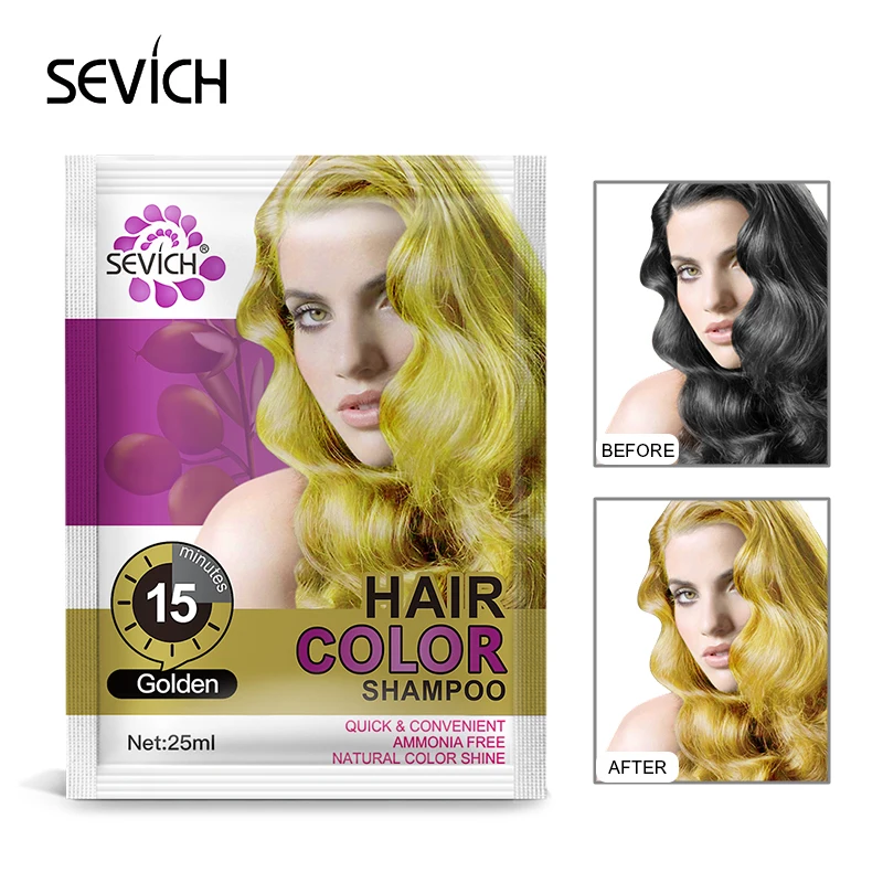 Sevich 5 шт./лот красящий шампунь для волос 5 цветов мгновенный цвет волос 5-15 мунит натуральный мягкий Блестящий быстрое окрашивание Уход за волосами