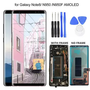 

Super Amoled Display With Frame For Samsung Galaxy Note 8 N950 N950F Display S8 LCD Touch Screen Digitizer Assembly