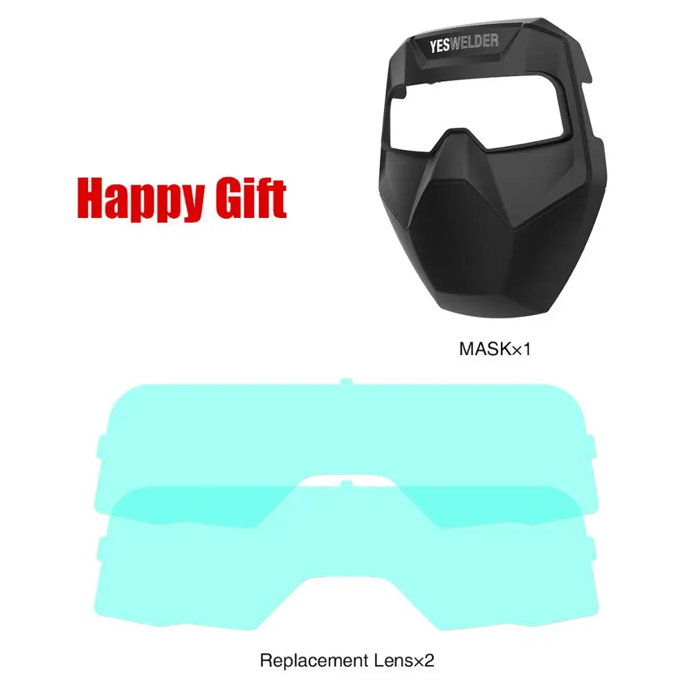 YESWELDER True Color Auto Darkening Welding Goggles Glasses for TIG MIG MMA Plasma Weld Mask LYG-R100A image 6
