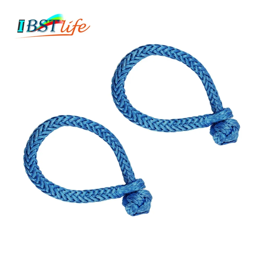 

2PCS 8*100mm Soft Shackles Synthetic Winch Cable Rope Shackle UHMWPE Shackle ATV Winch Shackle Off Road Auto Parts Yacht